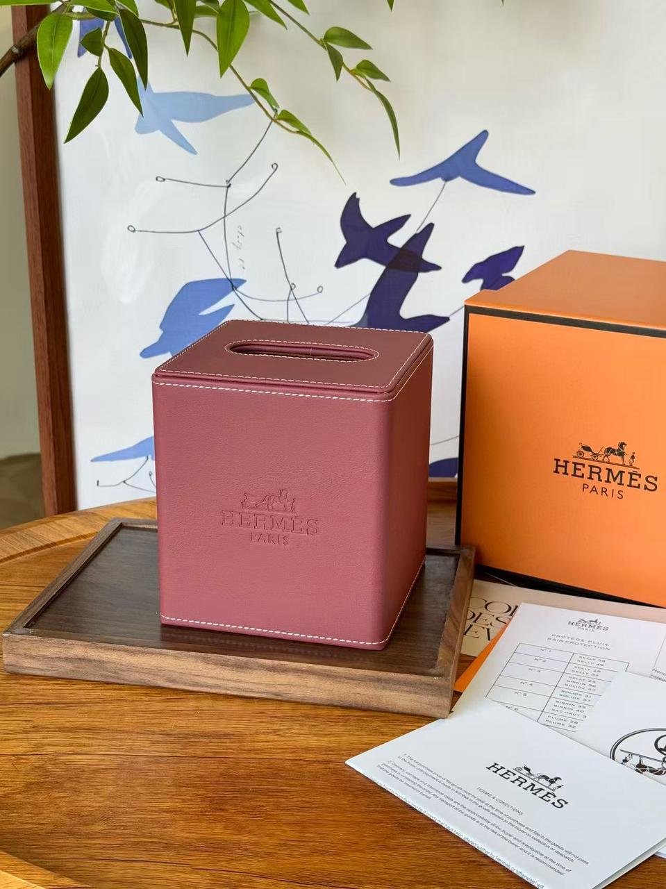 Hermes single Tissue Box - Hermes Antiques | Aleppo Gift UAE